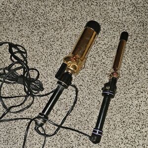 Set Of 2 Gold Hot Tools Helen Of Troy Curling Irons
